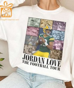 Vintage Jordan Love T Shirt Retro 90s Green Bay Packers Bootleg Design Must Have Football Tour Fan Gear