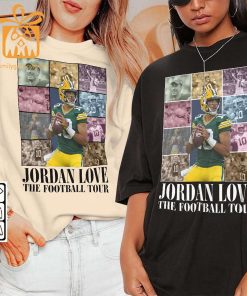 Vintage Jordan Love T Shirt Retro 90s Green Bay Packers Bootleg Design Must Have Football Tour Fan Gear 3