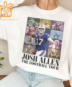 Vintage Josh Allen T Shirt Retro 90s Buffalo Bills Bootleg Design Must Have Football Tour Fan Gear