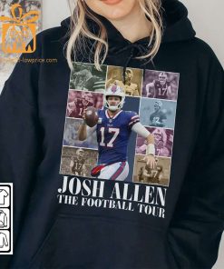 Vintage Josh Allen T Shirt Retro 90s Buffalo Bills Bootleg Design Must Have Football Tour Fan Gear 3