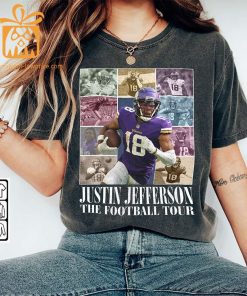 Vintage Justin Jefferson T Shirt Retro 90s Minnesota Vikings Bootleg Design Must Have Football Tour Fan Gear 2