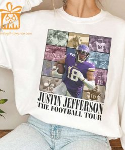 Vintage Justin Jefferson T Shirt Retro 90s Minnesota Vikings Bootleg Design Must Have Football Tour Fan Gear 4