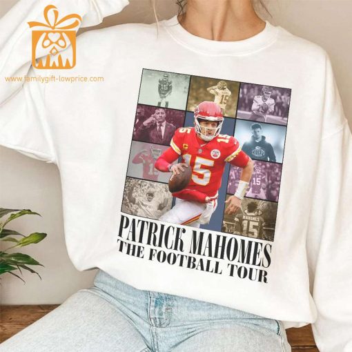 Vintage Patrick Mahomes T-Shirt – Retro 90s Kansas City Chiefs Bootleg Design – Must-Have Football Tour Fan Gear