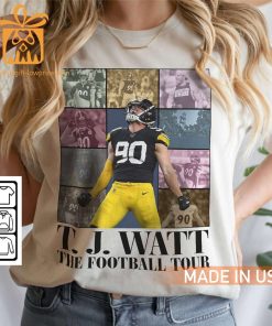 Vintage T. J. Watt T-Shirt – Retro 90s Pittsburgh Steelers Bootleg Design – Must-Have Football Tour Fan Gear