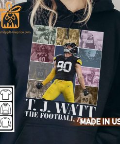 Vintage T J Watt T Shirt Retro 90s Pittsburgh Steelers Bootleg Design Must Have Football Tour Fan Gear 2