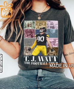 Vintage T J Watt T Shirt Retro 90s Pittsburgh Steelers Bootleg Design Must Have Football Tour Fan Gear