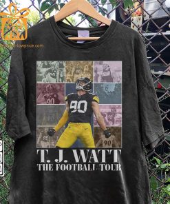 Vintage T J Watt T Shirt Retro 90s Pittsburgh Steelers Bootleg Design Must Have Football Tour Fan Gear 3