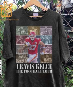 Vintage Travis Kelce T Shirt Retro 90s Kansas City Chiefs Bootleg Design Must Have Football Tour Fan Gear 4