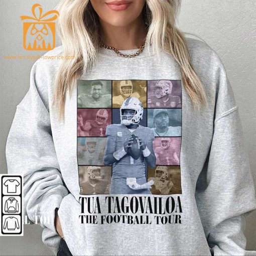 Vintage Tua Tagovailoa T-Shirt – Retro 90s Miami Dolphins Bootleg Design – Must-Have Football Tour Fan Gear