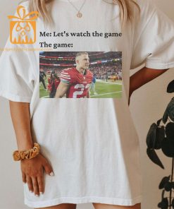 Watch the Game with Christian McCaffrey T-Shirt, San Francisco 49ers Team Gear, Vintage NFL Shirt, McCaffrey Merchandise for Fans
