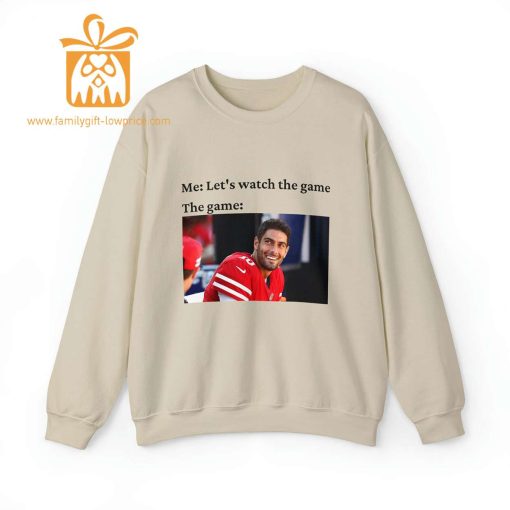 Watch the Game with Jimmy Garoppolo T-Shirt, San Francisco 49ers Team Gear, Vintage NFL Shirt, Garoppolo Merchandise for Fans