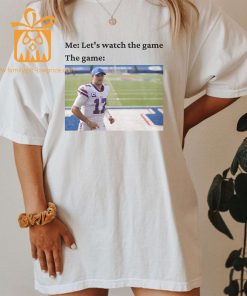 Watch the Game with Josh Allen T Shirt Buffalo Bills Team Gear Vintage NFL Shirt Allen Merchandise for Fans 2