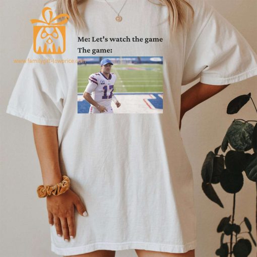 Watch the Game with Josh Allen T-Shirt, Buffalo Bills Team Gear, Vintage NFL Shirt, Allen Merchandise for Fans