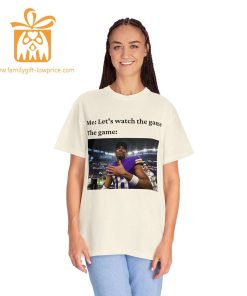 Watch the Game with Justin Jefferson T Shirt Minnesota Vikings Team Gear Vintage NFL Shirt Jefferson Merchandise for Fans