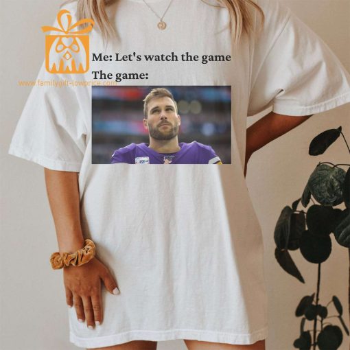 Watch the Game with Kirk Cousins T-Shirt, Minnesota Vikings Team Gear, Vintage NFL Shirt, Cousins Merchandise for Fans