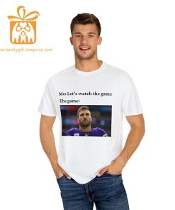 Watch the Game with Kirk Cousins T Shirt Minnesota Vikings Team Gear Vintage NFL Shirt Cousins Merchandise for Fans