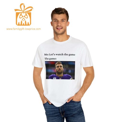 Watch the Game with Kirk Cousins T-Shirt, Minnesota Vikings Team Gear, Vintage NFL Shirt, Cousins Merchandise for Fans