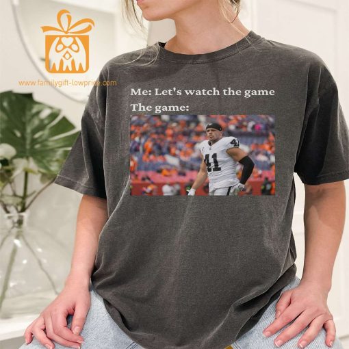 Watch the Game with Robert Spillane T-Shirt, Las Vegas Raiders Team Gear, Vintage NFL Shirt, Spillane Merchandise for Fans