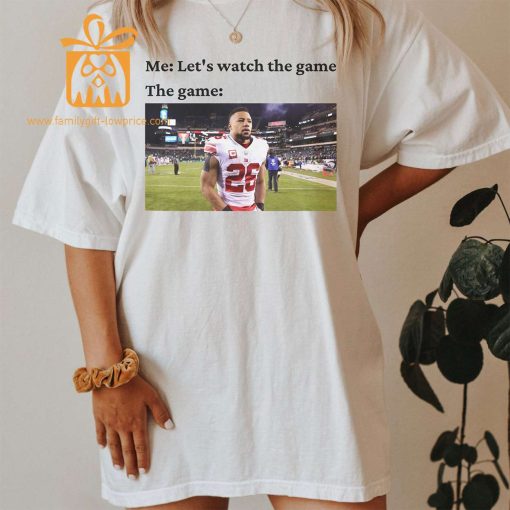 Watch the Game with Saquon Barkley T-Shirt, New York Giants Team Gear, Vintage NFL Shirt, Barkley Merchandise for Fans