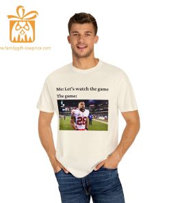 Watch the Game with Saquon Barkley T Shirt New York Giants Team Gear Vintage NFL Shirt Barkley Merchandise for Fans 4