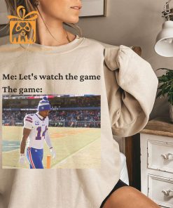Watch the Game with Stefon Diggs T Shirt Buffalo Bills Team Gear Vintage NFL Shirt Diggs Merchandise for Fans 2