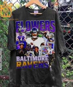 Zay Flowers Retro T-Shirt – 90s Vintage NFL Shirts – Oversized American Football T-Shirt