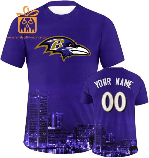 Baltimore Ravens Shirt: Custom Football Shirts with Personalized Name & Number – Ideal for Fans