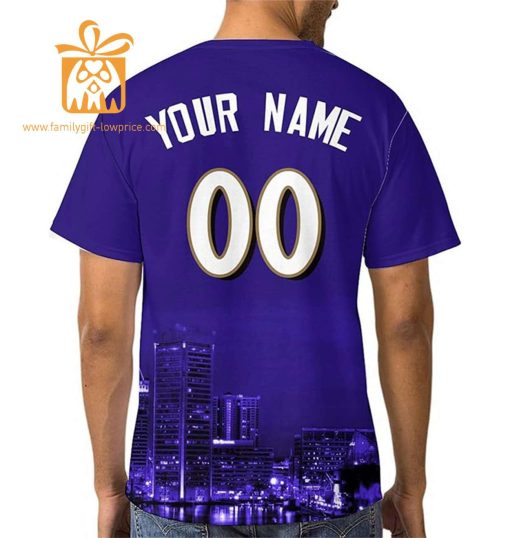 Baltimore Ravens Shirt: Custom Football Shirts with Personalized Name & Number – Ideal for Fans