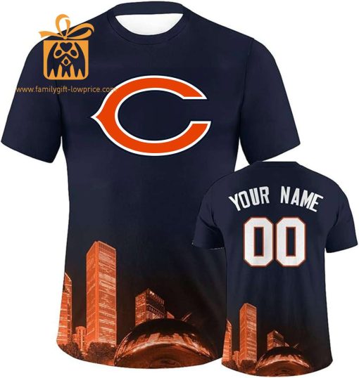 Chicago Bears Shirts: Custom Football Shirts with Personalized Name & Number – Ideal for Fans