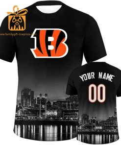 Cincinnati Bengals Shirts: Custom Football Shirts with Personalized Name & Number – Ideal for Fans