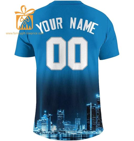 Detroit Lions T Shirts: Custom Football Shirts with Personalized Name & Number – Ideal for Fans