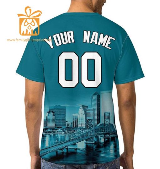 Jacksonville Jaguars Shirt: Custom Football Shirts with Personalized Name & Number – Ideal for Fans