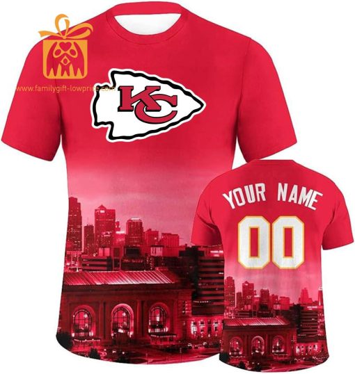 Kansas City Chiefs T Shirts: Custom Football Shirts with Personalized Name & Number – Ideal for Fans