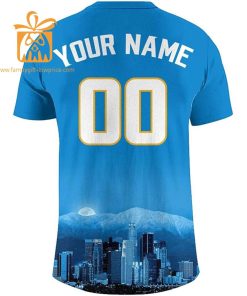 Los Angeles Chargers T Shirt: Custom Football Shirts with Personalized Name & Number – Ideal for Fans 2