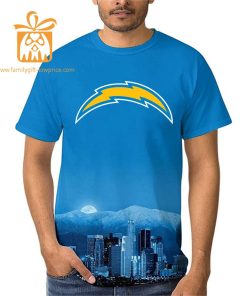 Los Angeles Chargers T Shirt: Custom Football Shirts with Personalized Name & Number – Ideal for Fans 3