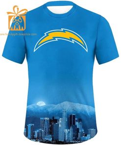 Los Angeles Chargers T Shirt: Custom Football Shirts with Personalized Name & Number – Ideal for Fans 4
