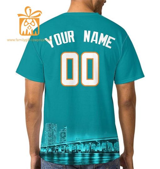 Miami Dolphins Shirts: Custom Football Shirts with Personalized Name & Number – Ideal for Fans