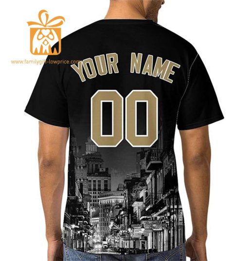 New Orleans Saints Shirt: Custom Football Shirts with Personalized Name & Number – Ideal for Fans