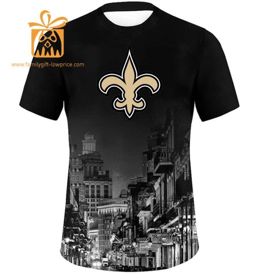 New Orleans Saints Shirt: Custom Football Shirts with Personalized Name & Number – Ideal for Fans