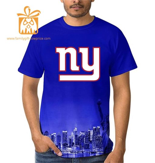 New York Giants T Shirt: Custom Football Shirts with Personalized Name & Number – Ideal for Fans