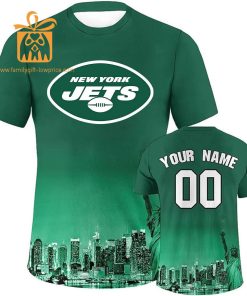 New York Jets T Shirt: Custom Football Shirts with Personalized Name & Number – Ideal for Fans