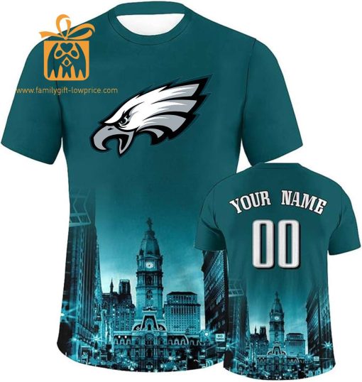Philadelphia Eagles Custom Football Shirts – Personalized Name & Number, Ideal for Fans