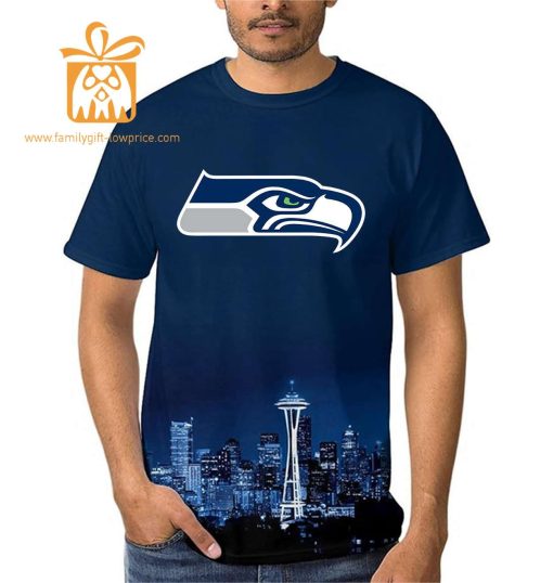Seattle Seahawks Custom Football Shirts – Personalized Name & Number, Ideal for Fans