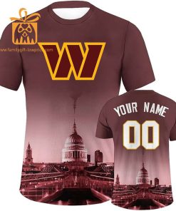 Washington Commanders Custom Football Shirts – Personalized Name & Number, Ideal for Fans