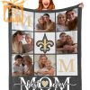 Best Mom Ever Custom New Orleans Saints Blanket – Personalized NFL Mother’s Day Gift with Photos