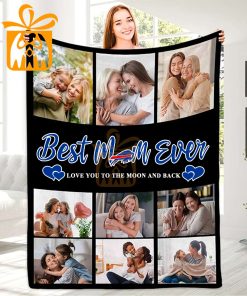 Best Mom Ever Custom NFL Buffalo Bills Blankets with Pictures Perfect Mothers Day Gift