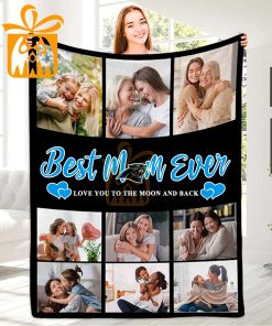 Best Mom Ever Custom NFL Carolina Panthers Blankets with Pictures – Perfect Mother’s Day Gift