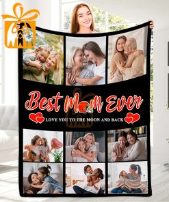Best Mom Ever Custom NFL Cleveland Browns Blankets with Pictures Perfect Mothers Day Gift
