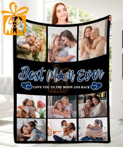 Best Mom Ever Custom NFL Dallas Cowboys Blankets with Pictures Perfect Mothers Day Gift