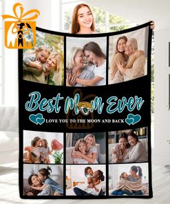 Best Mom Ever Custom NFL Jacksonville Jaguars Blankets with Pictures Perfect Mothers Day Gift
